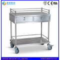 Medical Use Stainless Steel Hospital Trolley with Drawer